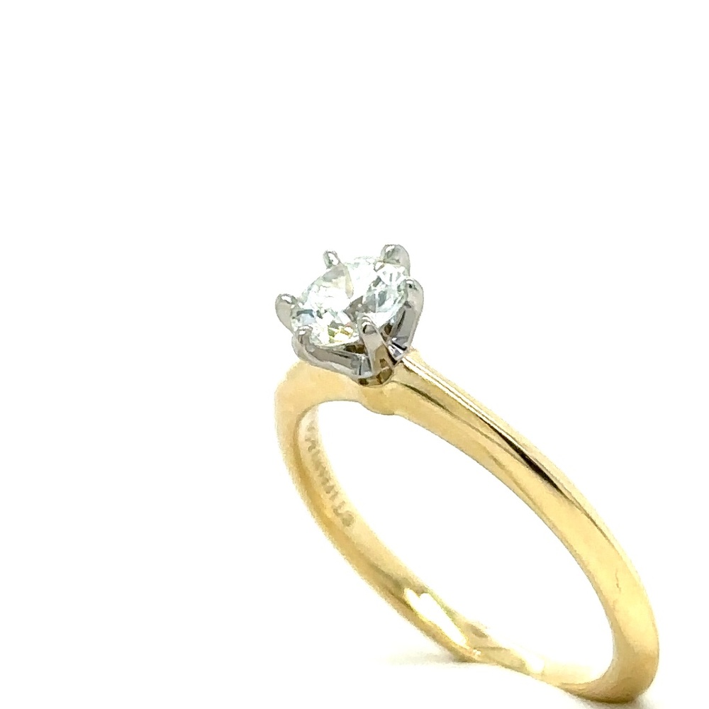 Tiffany & Co Yellow Gold .5ct Diamond Ring - Picture 7 of 15